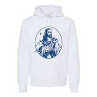 Jesus Holding Dinosaur Premium Hoodie