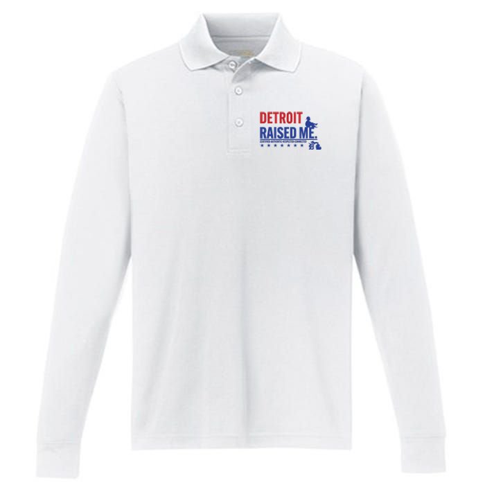 Jemele Hill Detroit Raised Me Certified Respected Connected New Performance Long Sleeve Polo