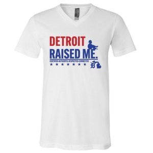 Jemele Hill Detroit Raised Me Certified Respected Connected New V-Neck T-Shirt