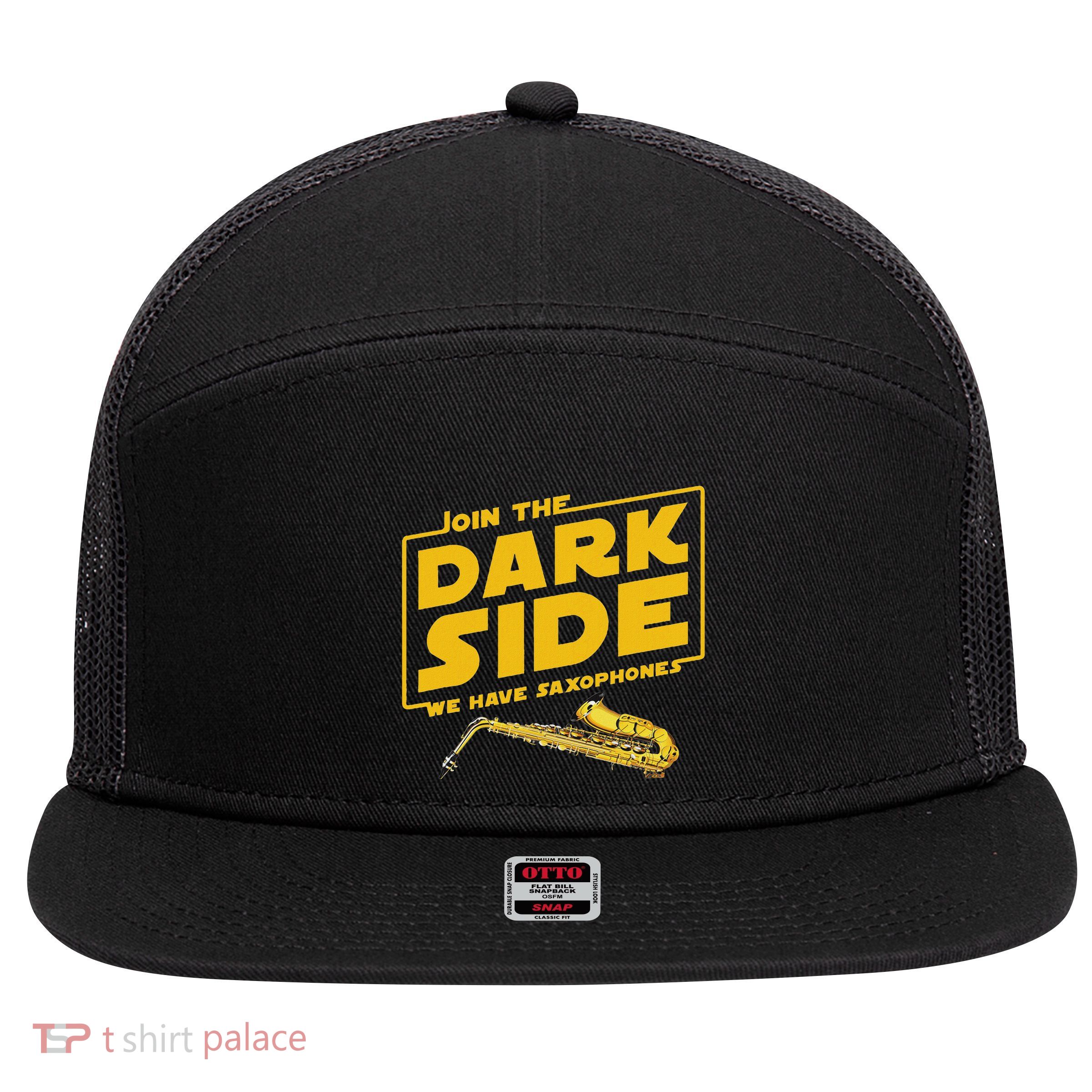 Join He Dark Side Saxophone Player Hoodie 7 Panel Mesh Trucker Snapback Hat