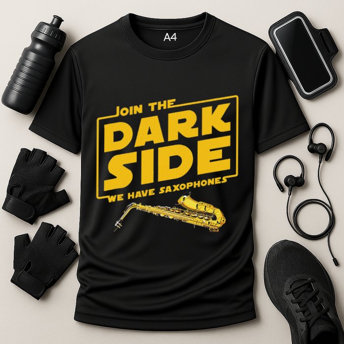 Join He Dark Side Saxophone Player Hoodie Performance Shirt