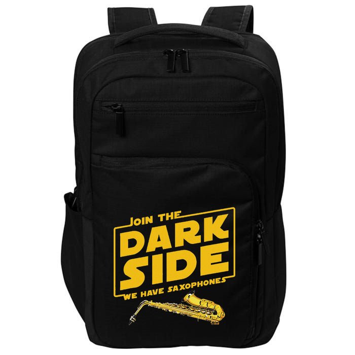 Join He Dark Side Saxophone Player Hoodie Impact Tech Backpack