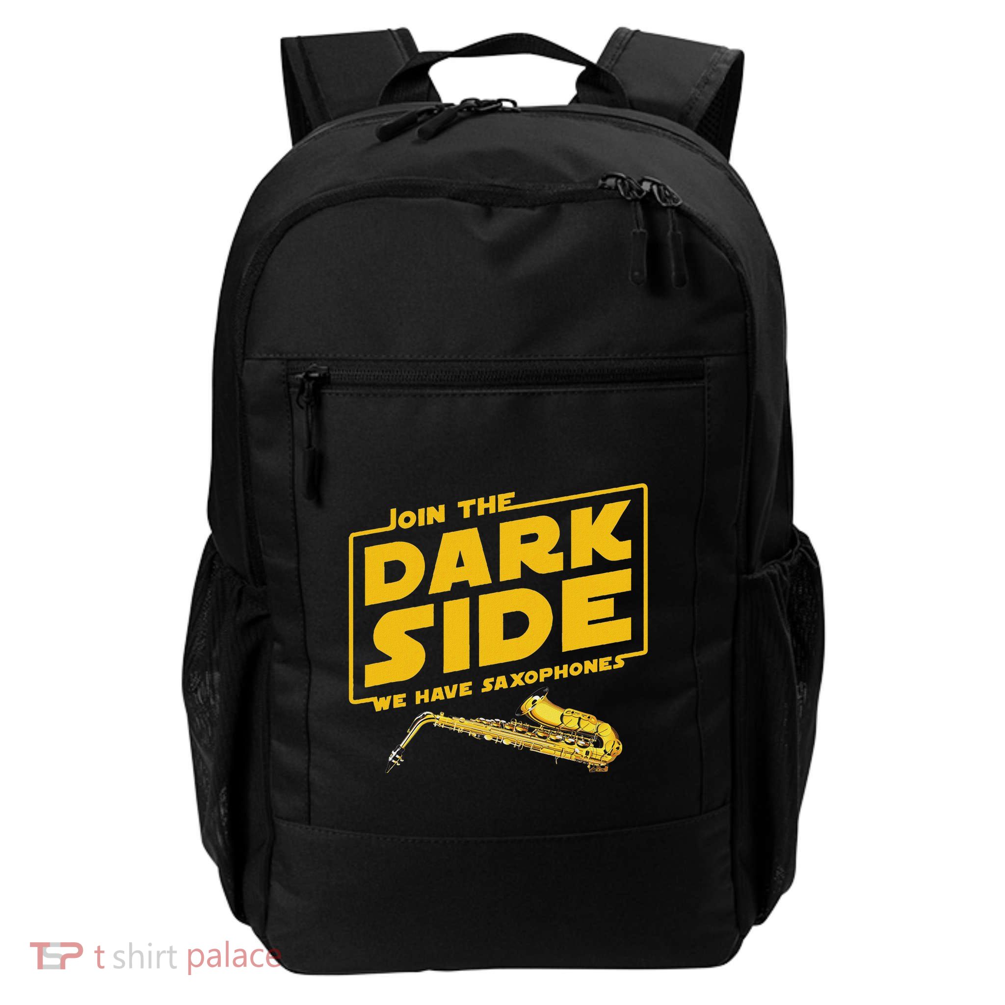 Join He Dark Side Saxophone Player Hoodie Backpack