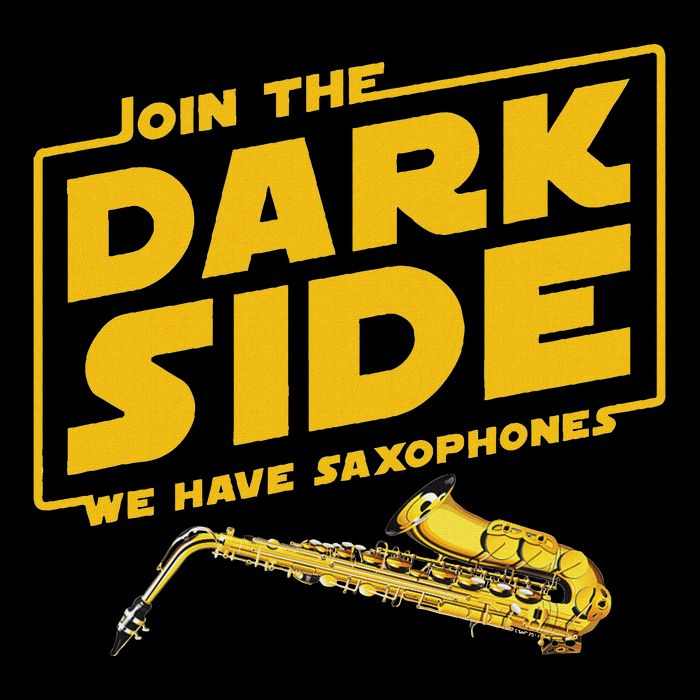 Join He Dark Side Saxophone Player Hoodie Backpack