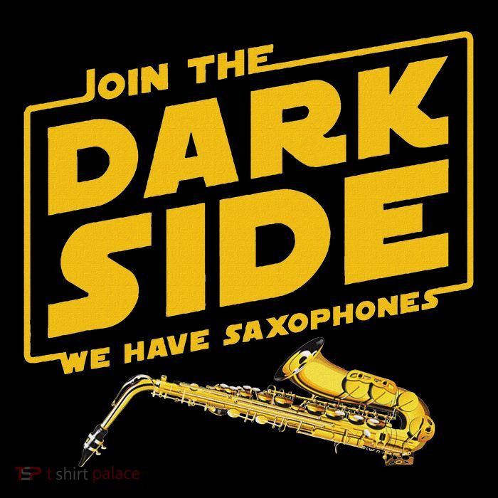 Join He Dark Side Saxophone Player Hoodie Button