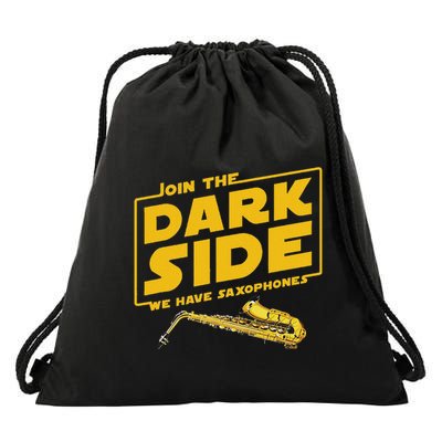 Join He Dark Side Saxophone Player Hoodie Drawstring Bag