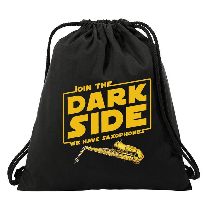 Join He Dark Side Saxophone Player Hoodie Drawstring Bag