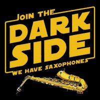 Join He Dark Side Saxophone Player Hoodie Drawstring Bag