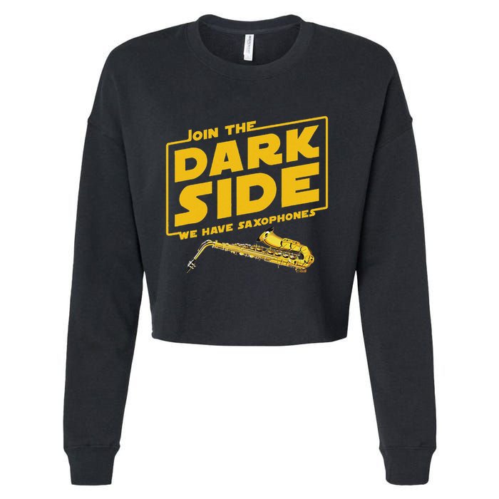 Join He Dark Side Saxophone Player Hoodie Cropped Pullover Crew