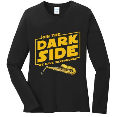Join He Dark Side Saxophone Player Hoodie Ladies Long Sleeve Shirt