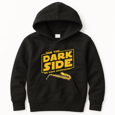 Join He Dark Side Saxophone Player Hoodie Kids Hoodie