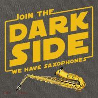 Join He Dark Side Saxophone Player Hoodie Cotton Canvas Backpack
