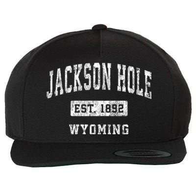 Jackson Hole Est 1892 Wyoming Wy Vintage Established Sports Design Wool Snapback Cap