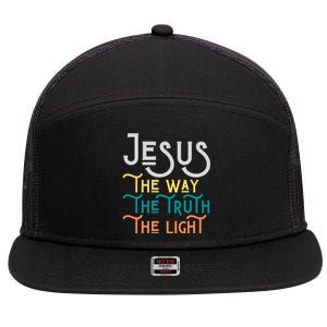 Jesus Happy Easter Family Mom Dad Meaningful Gift 7 Panel Mesh Trucker Snapback Hat