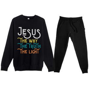 Jesus Happy Easter Family Mom Dad mother's day Premium Crewneck Sweatsuit Set