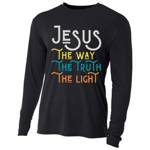 Jesus Happy Easter Family Mom Dad mother's day Cooling Performance Long Sleeve Crew