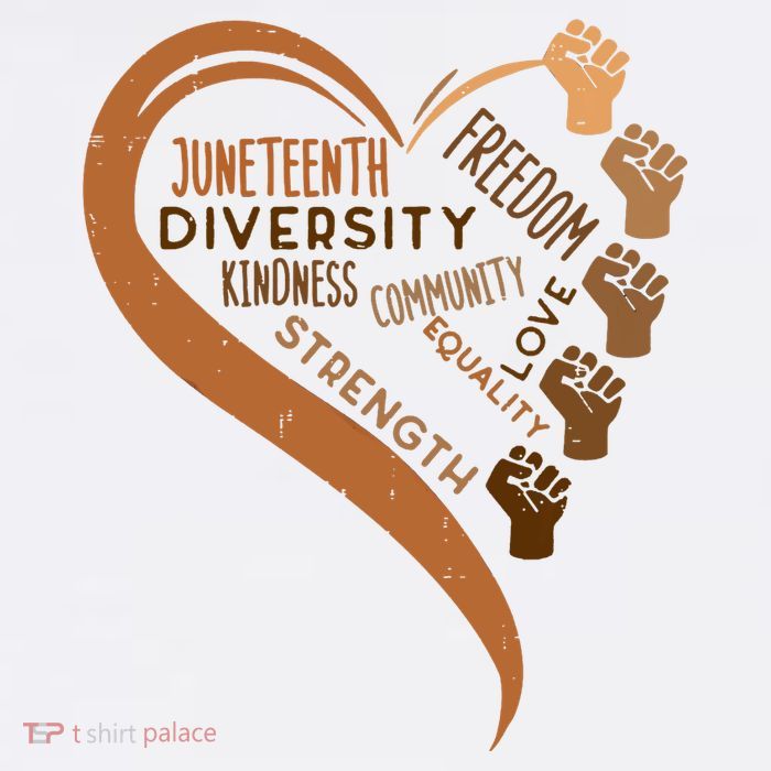Juneteenth Heart Fists Black History Melanin Bucket Hat