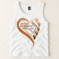 Juneteenth Heart Fists Black History Melanin Tank Top
