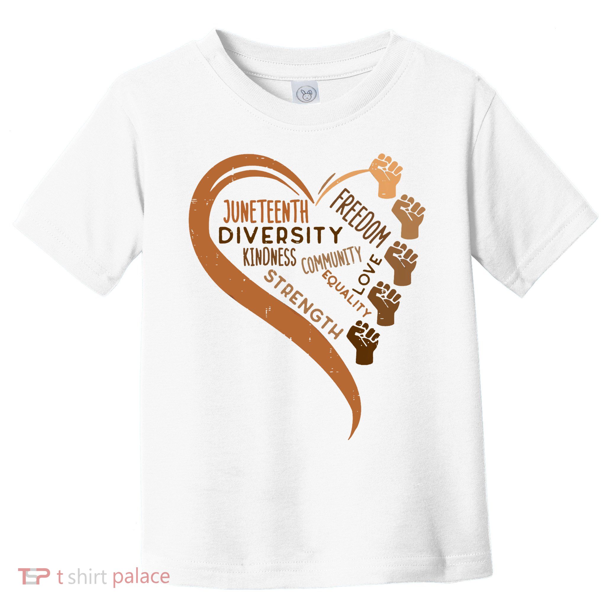 Juneteenth Heart Fists Black History Melanin Toddler T-Shirt