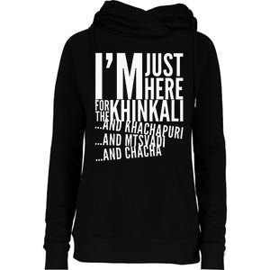 Just Here For All The Food Womens Funnel Neck Pullover Hood