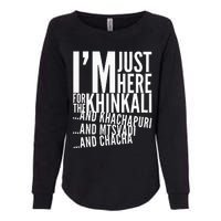 Just Here For All The Food Womens California Wash Sweatshirt