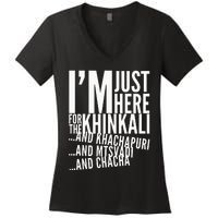 Just Here For All The Food Women's V-Neck T-Shirt