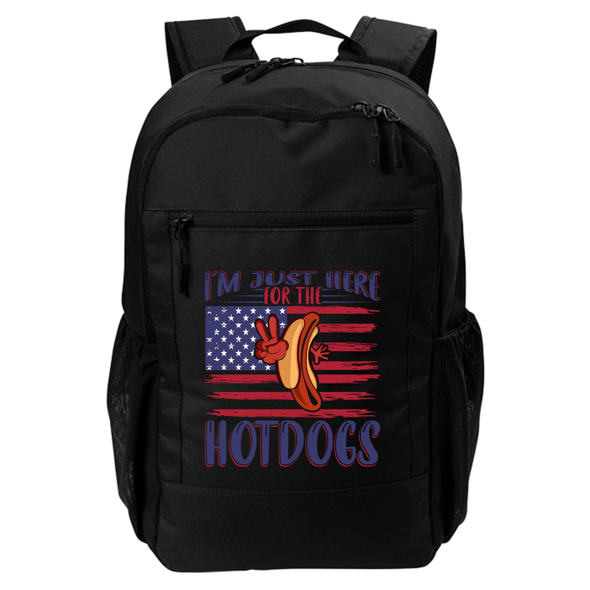 Just Here For The Hot Dogs Backpack