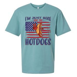 Just Here For The Hot Dogs Sueded Cloud Jersey T-Shirt