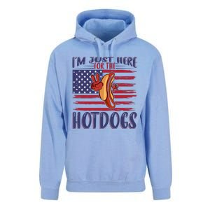 Just Here For The Hot Dogs Unisex Surf Hoodie