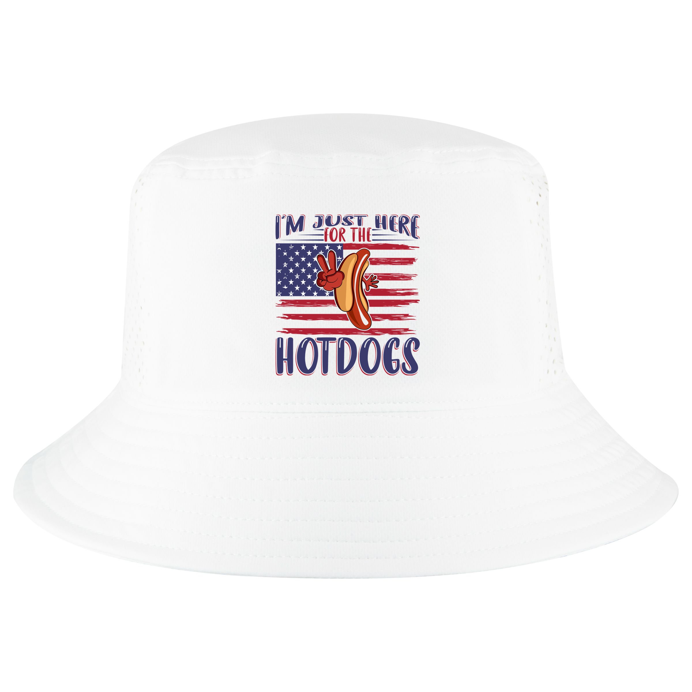 Just Here For The Hot Dogs Cool Comfort Performance Bucket Hat
