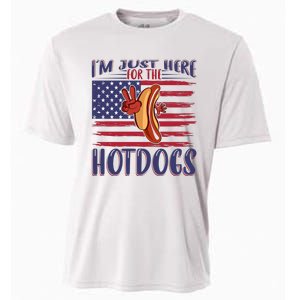 Just Here For The Hot Dogs Cooling Performance Crew T-Shirt