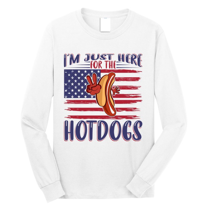 Just Here For The Hot Dogs Long Sleeve Shirt