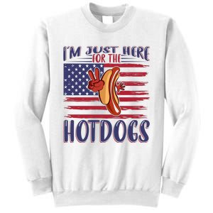 Just Here For The Hot Dogs Sweatshirt