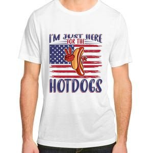 Just Here For The Hot Dogs Adult ChromaSoft Performance T-Shirt