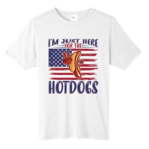 Just Here For The Hot Dogs Tall Fusion ChromaSoft Performance T-Shirt