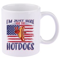 Just Here For The Hot Dogs 11oz C Handle Ceramic Mug