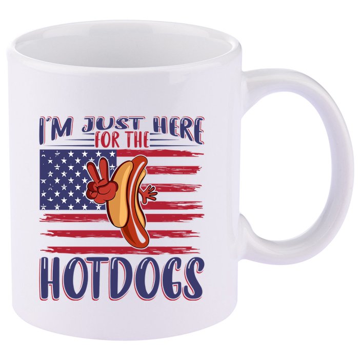 Just Here For The Hot Dogs 11oz C Handle Ceramic Mug