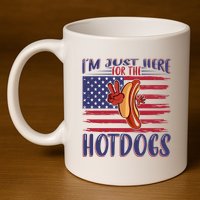 Just Here For The Hot Dogs 11oz C Handle Ceramic Mug