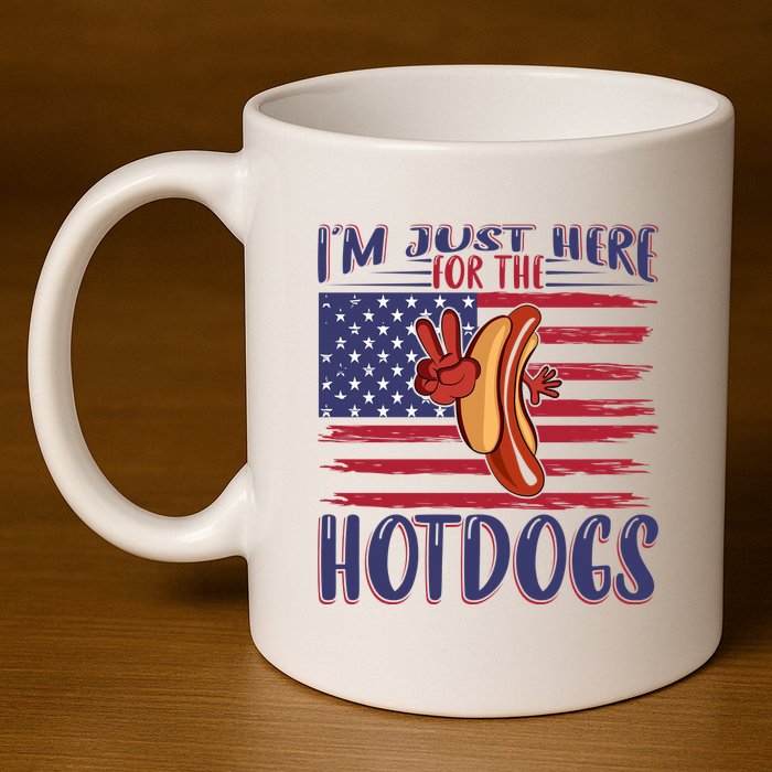 Just Here For The Hot Dogs 11oz C Handle Ceramic Mug