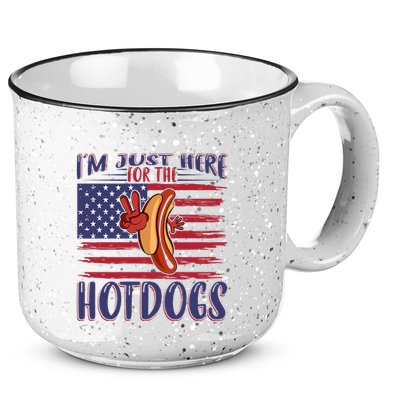Just Here For The Hot Dogs 15oz Campfire Ceramic Mug