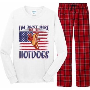 Just Here For The Hot Dogs Long Sleeve Pajama Set