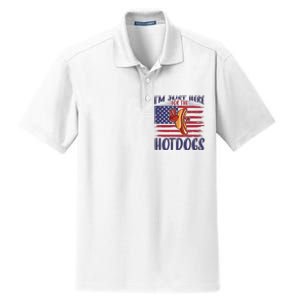 Just Here For The Hot Dogs Dry Zone Grid Polo