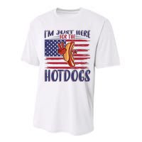 Just Here For The Hot Dogs Performance Sprint T-Shirt