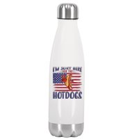 Just Here For The Hot Dogs Stainless Steel Insulated Water Bottle