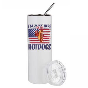 Just Here For The Hot Dogs Stainless Steel Tumbler