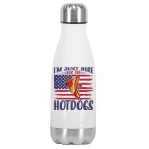 Just Here For The Hot Dogs Stainless Steel Insulated Water Bottle