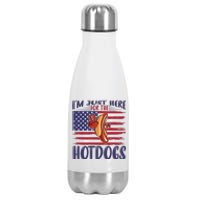 Just Here For The Hot Dogs Stainless Steel Insulated Water Bottle