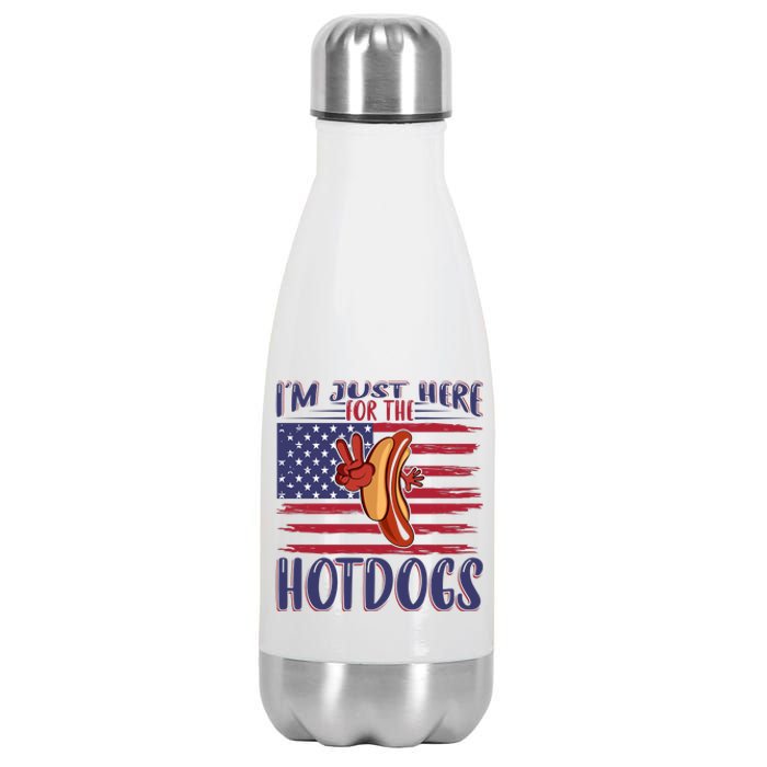 Just Here For The Hot Dogs Stainless Steel Insulated Water Bottle