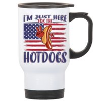 Just Here For The Hot Dogs Stainless Steel Travel Mug