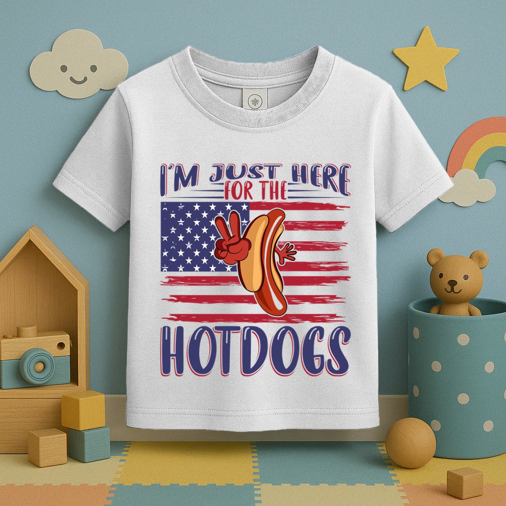 Just Here For The Hot Dogs Toddler T-Shirt